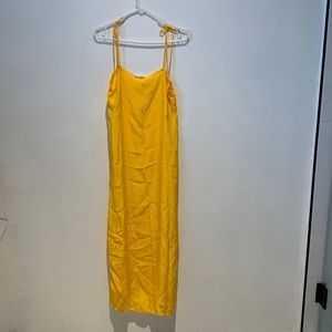 MIKOH Swimwear Okayama Yellow Midi Dress Swimsuit Cover up